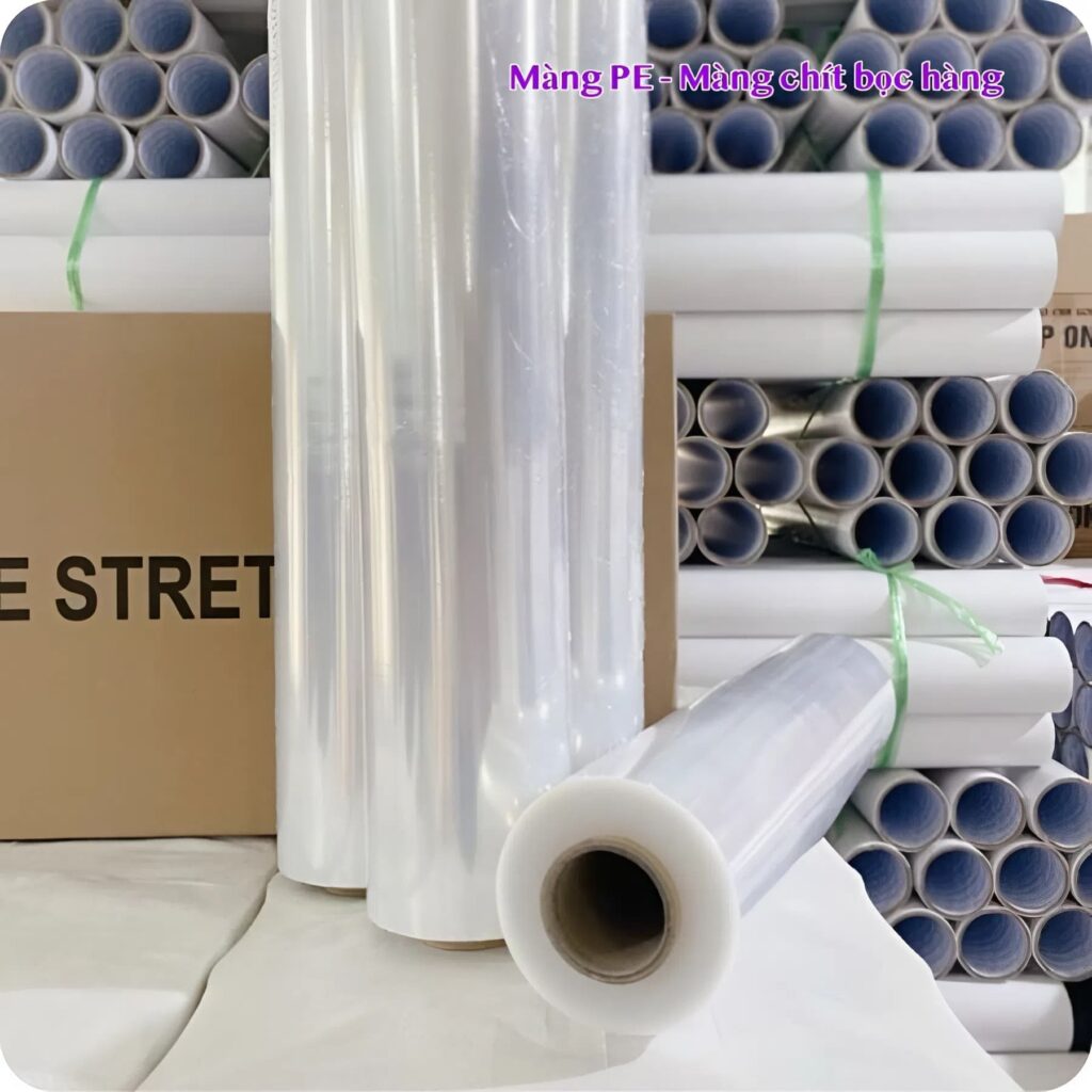 Màng PE màng chít quấn pallet bảo vệ hàng hóa
